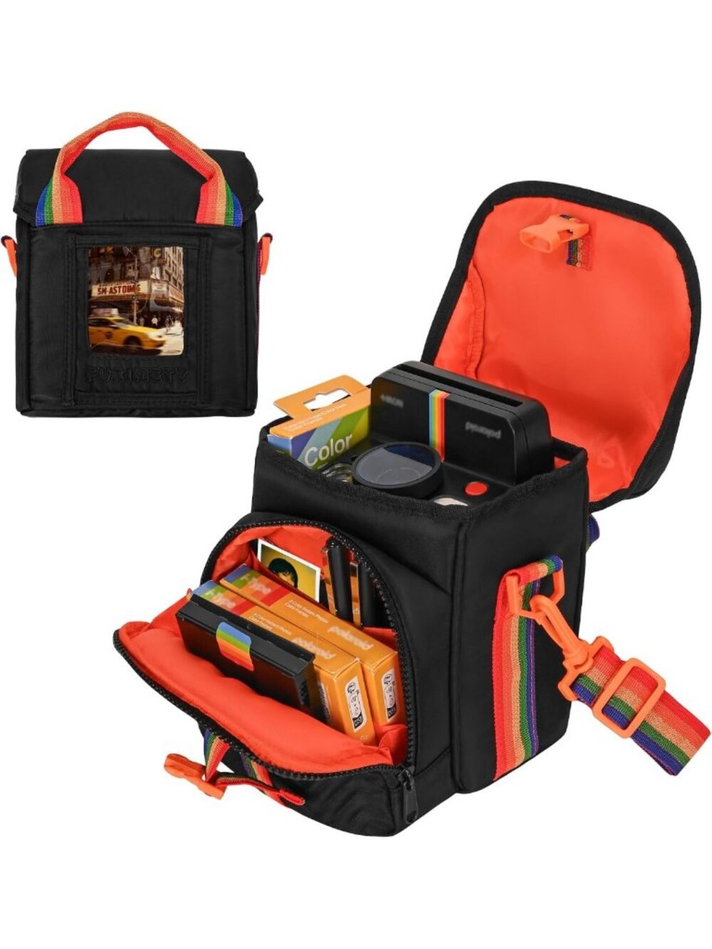 Stylish Camera Case for Polaroid Now 3rd/2nd Gen - Photo Display Window